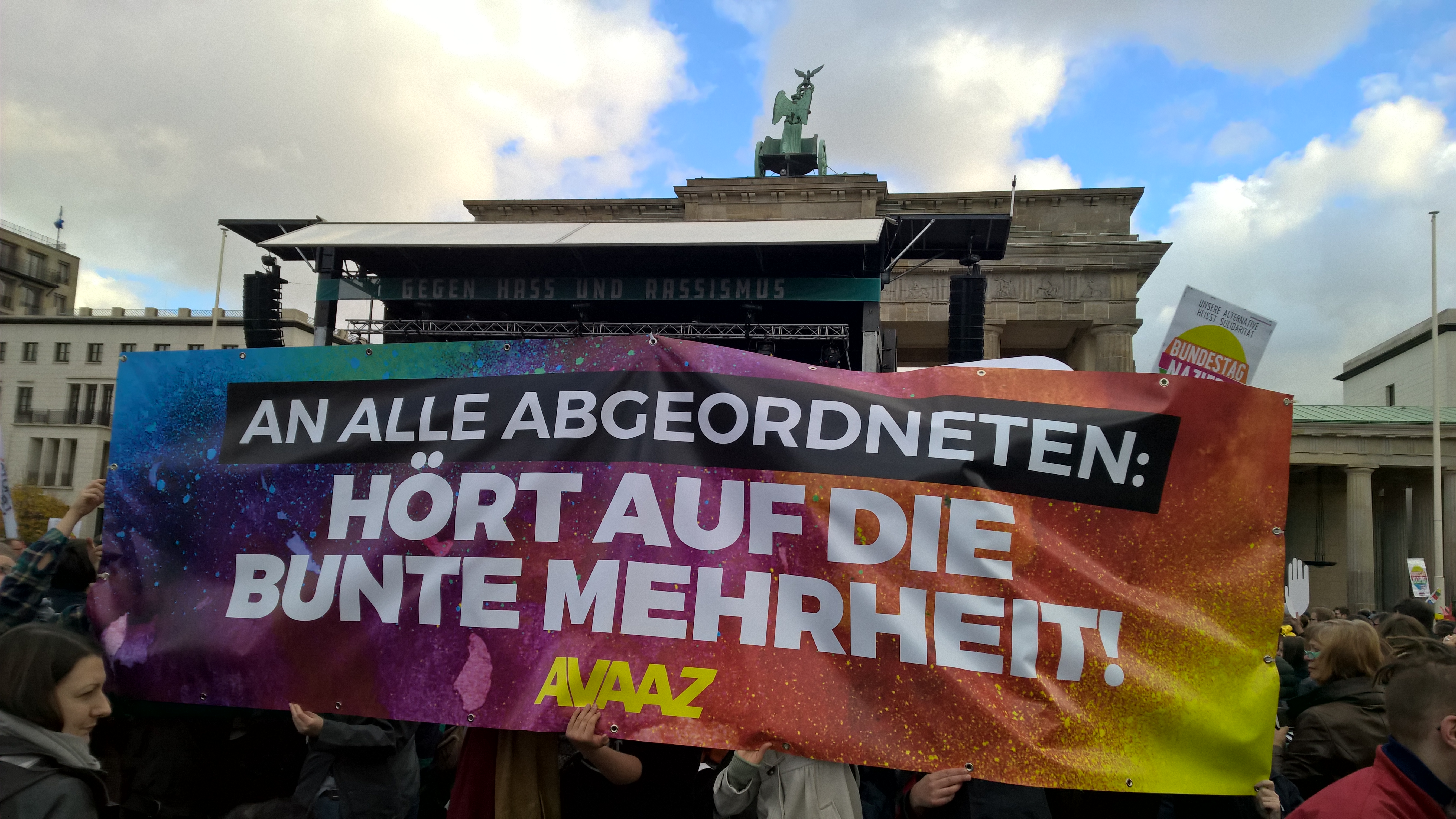 22.10.2017 Demo Gegen Hass und Rassismus im Bundestag in Berlin