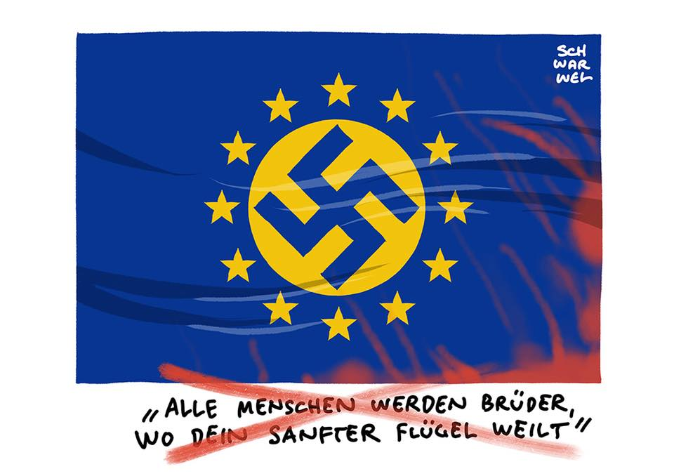 20180629_Schwarwel_zum_EU-Gipfel © Schwarwel, 2018
