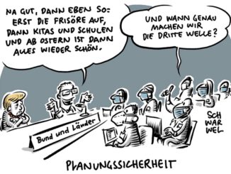 Planungssicherheit © Schwarwel www.schwarwel-karikatur.com