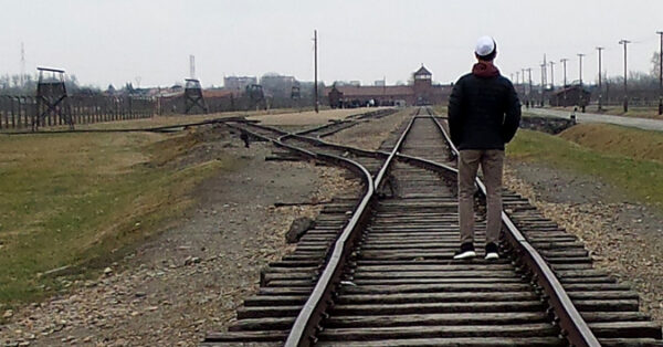 Ben Golub (13) leaving Birkenau © Shelly Palmer