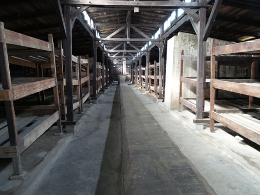 Inside a reproduction of a Wooden Barracks at Birkenau © Shelly Palmer