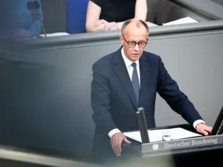 Bundeskanzler Friedrich Merz bei seiner ersten Regierungserklärung im Deutschen Bundestag am 14. Mai 2025. Foto: Bundesregierung / Sandra Steins